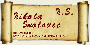Nikola Smolović vizit kartica